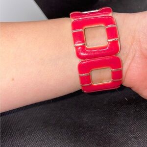 Red Geometric Wearable Bracelet
